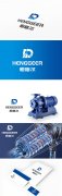  重工机械LOGO字母H变形LOGO道路